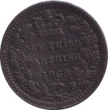 1868 HALF FARTHING ( EF ) - HALF FARTHING - Cambridgeshire Coins