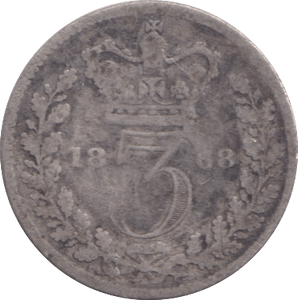 1868 MAUNDY THREEPENCE ( NF ) - MAUNDY THREEPENCE - Cambridgeshire Coins
