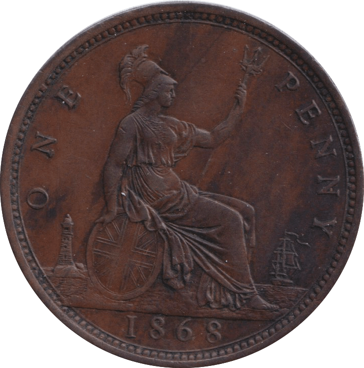1868 PENNY ( AUNC ) - PENNY - Cambridgeshire Coins