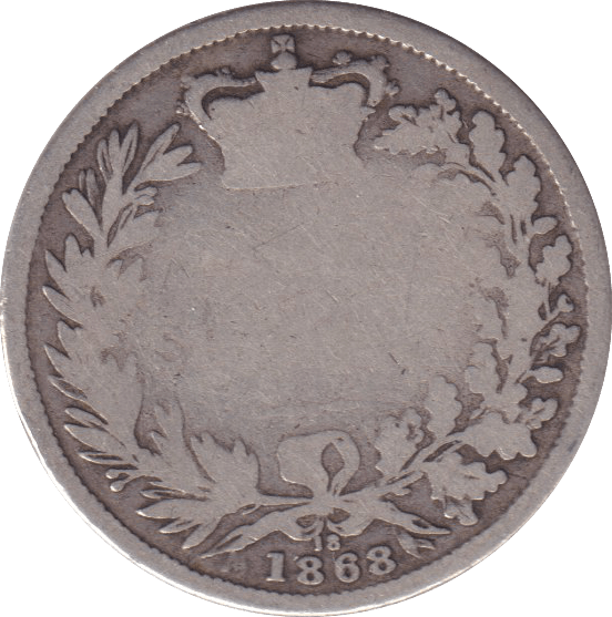 1868 SHILLING (FAIR) DIE 18 - SHILLING - Cambridgeshire Coins