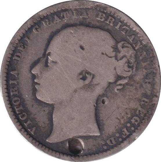 1868 SHILLING ( FINE ) DIE 48 HOLED - SHILLING - Cambridgeshire Coins