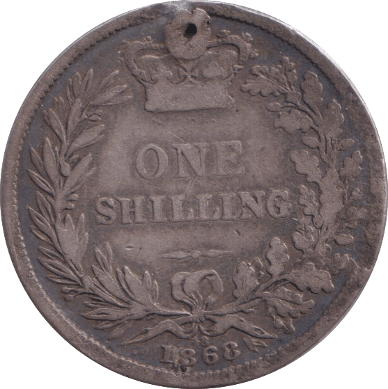 1868 SHILLING ( FINE ) DIE 48 HOLED - SHILLING - Cambridgeshire Coins