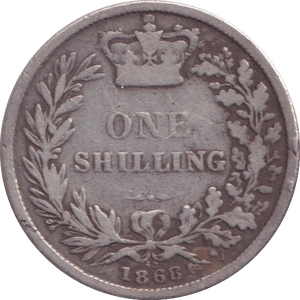 1868 SHILLING ( FINE ) - SHILLING - Cambridgeshire Coins