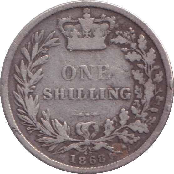 1868 SHILLING ( FINE ) - SHILLING - Cambridgeshire Coins