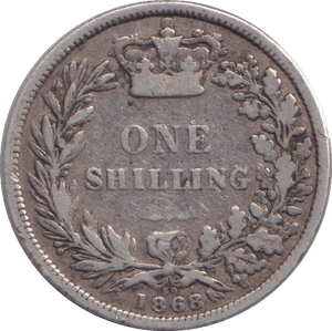 1868 SHILLING ( FINE ) - SHILLING - Cambridgeshire Coins