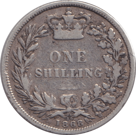 1868 SHILLING ( FINE ) - SHILLING - Cambridgeshire Coins