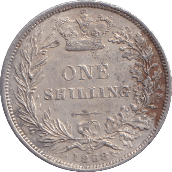 1868 SHILLING ( GVF ) DIE 42 - SHILLING - Cambridgeshire Coins