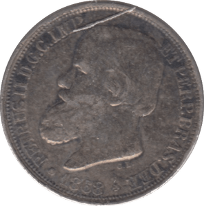 1868 SILVER 200 REIS BRAZIL - WORLD COINS - Cambridgeshire Coins