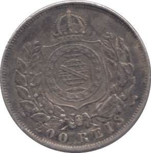 1868 SILVER 200 REIS BRAZIL - WORLD COINS - Cambridgeshire Coins