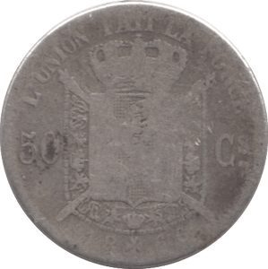 1868 SILVER 50 CENTIMES BELGIUM - SILVER WORLD COINS - Cambridgeshire Coins