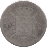 1868 SILVER 50 CENTIMES BELGIUM - SILVER WORLD COINS - Cambridgeshire Coins