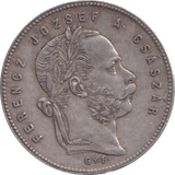 1868 SILVER ONE FLORINT HUNGARY - SILVER WORLD COINS - Cambridgeshire Coins