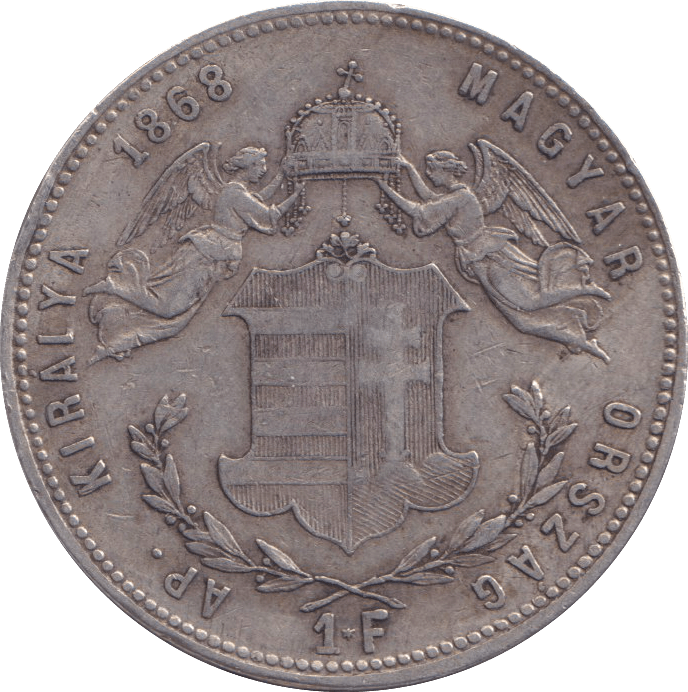 1868 SILVER ONE FLORINT HUNGARY - SILVER WORLD COINS - Cambridgeshire Coins