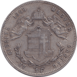 1868 SILVER ONE FLORINT HUNGARY - SILVER WORLD COINS - Cambridgeshire Coins