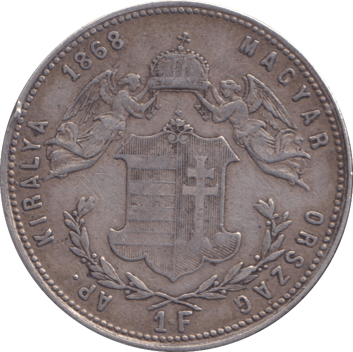 1868 SILVER ONE FLORINT HUNGARY - SILVER WORLD COINS - Cambridgeshire Coins