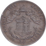 1868 SILVER ONE FLORINT HUNGARY - SILVER WORLD COINS - Cambridgeshire Coins