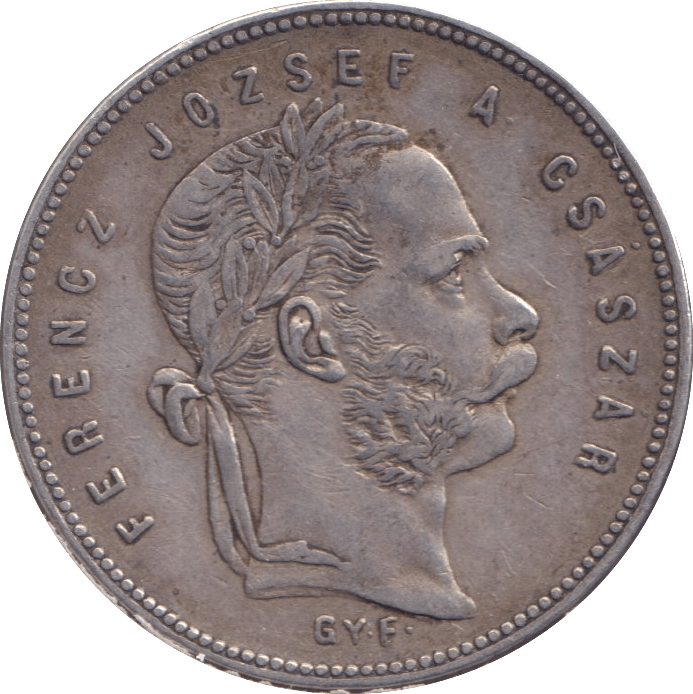 1868 SILVER ONE FLORINT HUNGARY - SILVER WORLD COINS - Cambridgeshire Coins