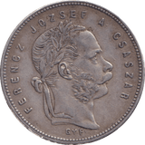 1868 SILVER ONE FLORINT HUNGARY - SILVER WORLD COINS - Cambridgeshire Coins