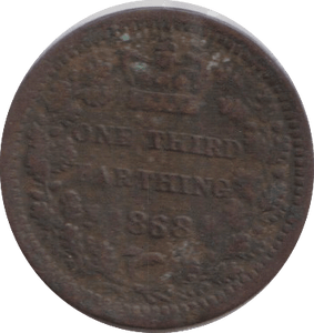 1868 THIRD FARTHING ( FINE ) - ONE THIRD FARTHING - Cambridgeshire Coins