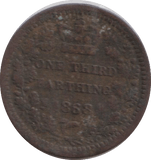 1868 THIRD FARTHING ( FINE ) - ONE THIRD FARTHING - Cambridgeshire Coins