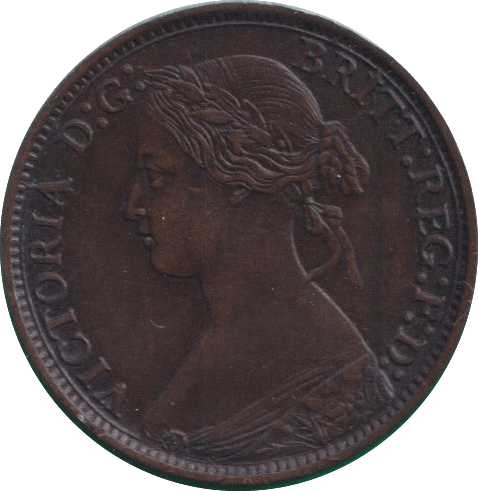 1869 FARTHING ( GVF ) - FARTHING - Cambridgeshire Coins