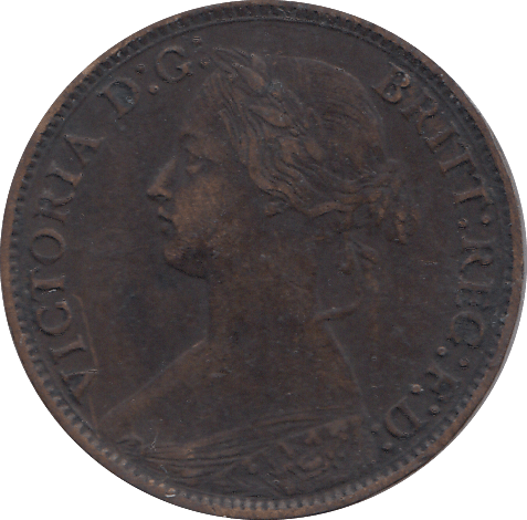 1869 FARTHING ( GVF ) - FARTHING - Cambridgeshire Coins