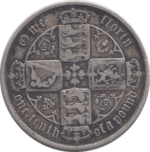 1869 FLORIN ( FINE ) - FLORIN - Cambridgeshire Coins