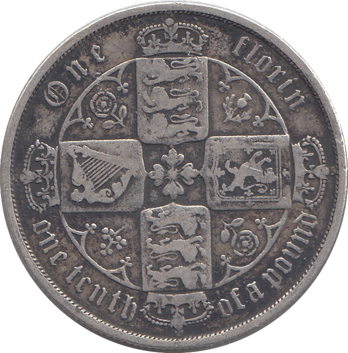 1869 FLORIN ( FINE ) - FLORIN - Cambridgeshire Coins