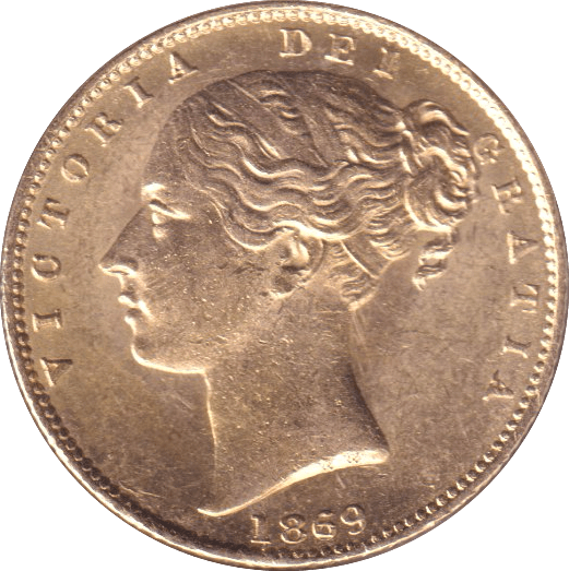 1869 GOLD SOVEREIGN ( AUNC ) - SOVEREIGN - Cambridgeshire Coins