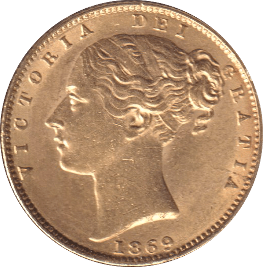 1869 GOLD SOVEREIGN ( EF ) DIE 30 - SOVEREIGN - Cambridgeshire Coins
