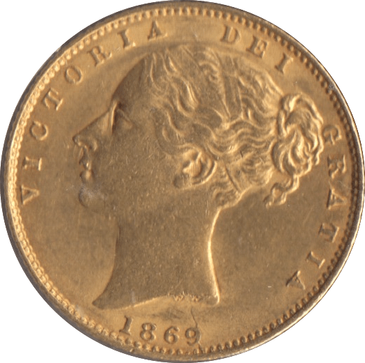 1869 GOLD SOVEREIGN ( GVF ) DIE 15 - SOVEREIGN - Cambridgeshire Coins