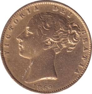 1869 GOLD SOVEREIGN ( GVF ) DIE 15 - SOVEREIGN - Cambridgeshire Coins