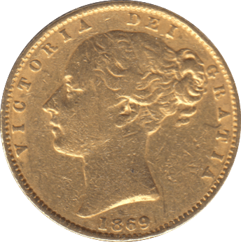 1869 GOLD SOVEREIGN ( GVF ) DIE 21 - SOVEREIGN - Cambridgeshire Coins