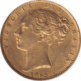 1869 GOLD SOVEREIGN ( GVF ) DIE 31 - SOVEREIGN - Cambridgeshire Coins