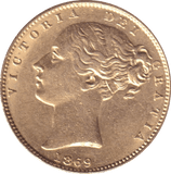 1869 GOLD SOVEREIGN ( GVF ) - SOVEREIGN - Cambridgeshire Coins