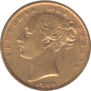 1869 GOLD SOVEREIGN ( GVF ) - SOVEREIGN - Cambridgeshire Coins