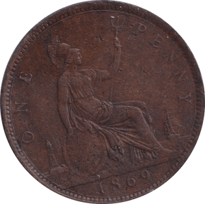1869 PENNY ( VF ) - PENNY - Cambridgeshire Coins