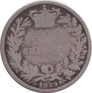 1869 SHILLING ( FAIR ) - SHILLING - Cambridgeshire Coins