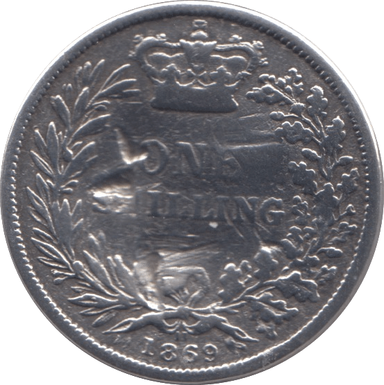 1869 SHILLING ( FINE ) DIE 11 - Shilling - Cambridgeshire Coins