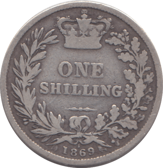1869 SHILLING ( FINE ) - SHILLING - Cambridgeshire Coins