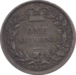 1869 SHILLING ( GF ) DIE 5 - SHILLING - Cambridgeshire Coins