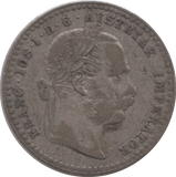 1869 SILVER 10 KREUZER AUSTRIA - SILVER WORLD COINS - Cambridgeshire Coins