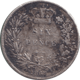 1869 SIXPENCE ( GF ) - SIXPENCE - Cambridgeshire Coins