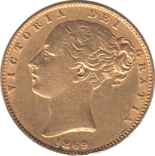 1869 SOVEREIGN DIE 19 ( GVF ) - SOVEREIGN - Cambridgeshire Coins