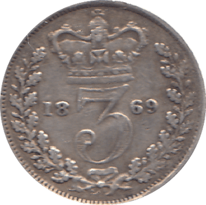 1869 THREEPENCE ( FINE ) - THREEPENCE - Cambridgeshire Coins