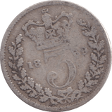 1869 THREEPENCE ( NF ) - THREEPENCE - Cambridgeshire Coins