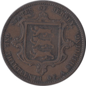 1870 1/13 SHILLING JERSEY - SILVER WORLD COINS - Cambridgeshire Coins