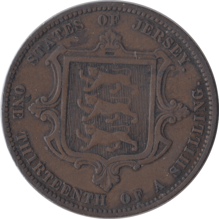 1870 1/13 SHILLING JERSEY - SILVER WORLD COINS - Cambridgeshire Coins