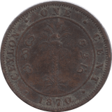 1870 CEYLON ONE CENT - WORLD COINS - Cambridgeshire Coins