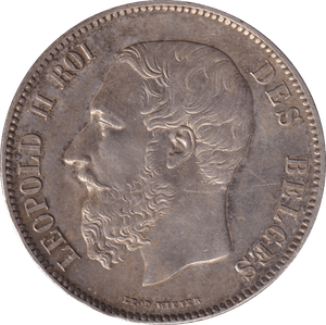 1870 FIVE FRANCS FRANCE - SILVER WORLD COINS - Cambridgeshire Coins
